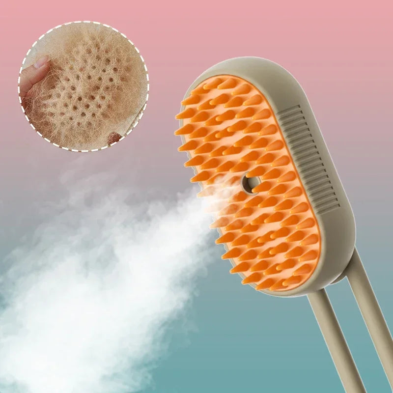 Pet Steam Brush Cat Dog Cleaning Steamy Spray Massage Beauty Comb 3 in 1 Hair Removal Grooming Supplies Pets Accessories Comb